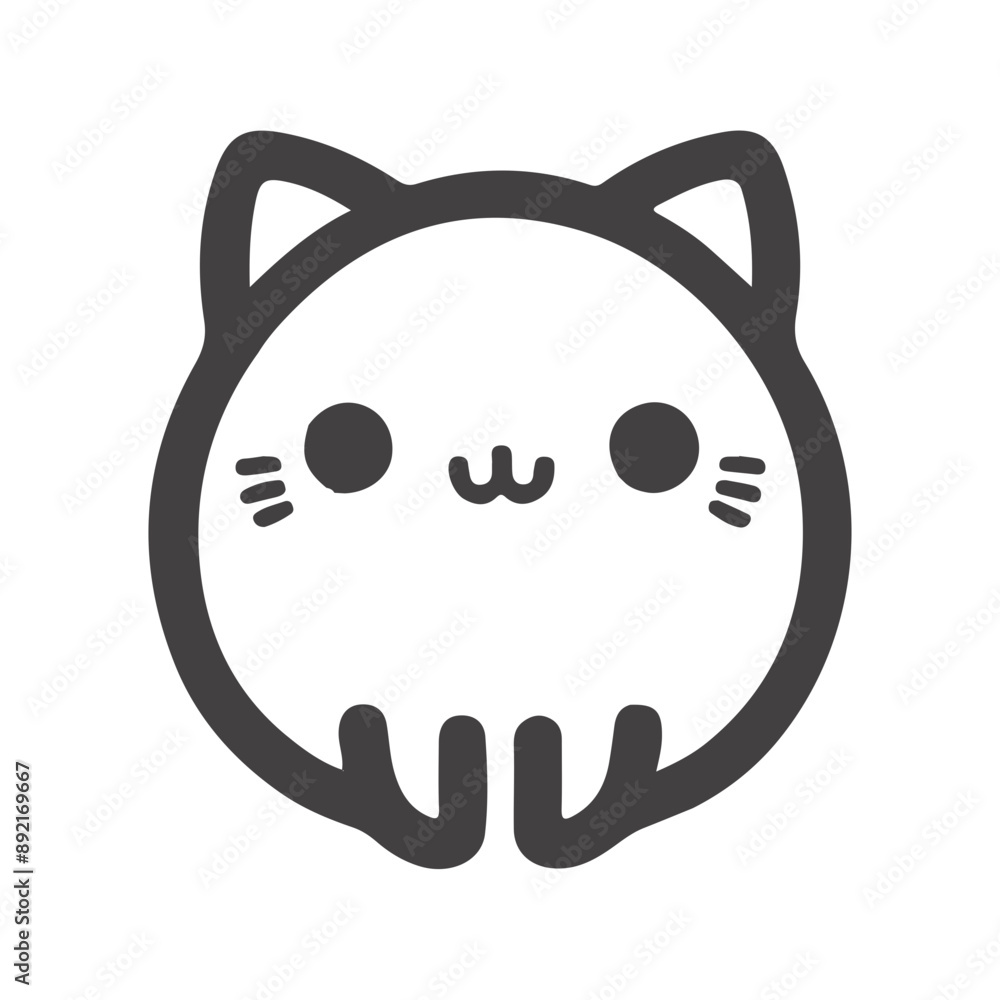 cute cat sticker vector illustration cute cat sticker vector illustration