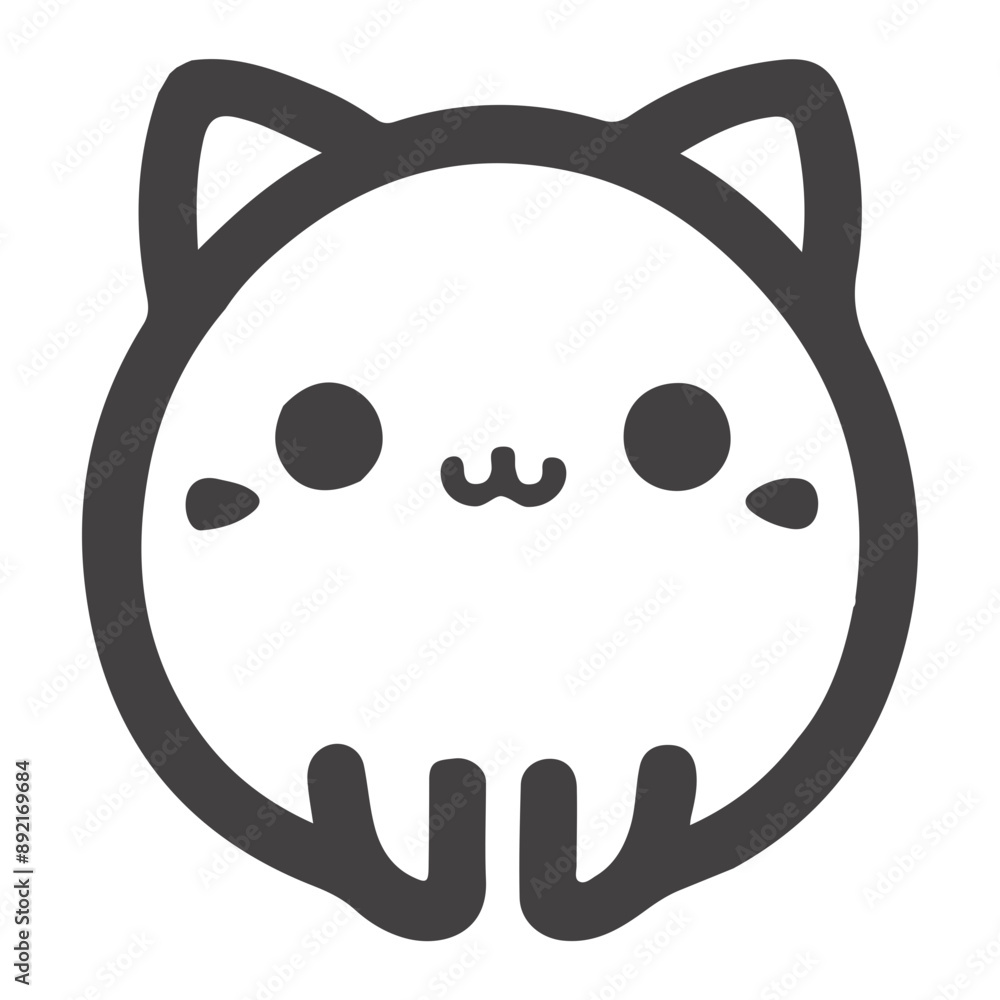 cute cat sticker vector illustration cute cat sticker vector illustration