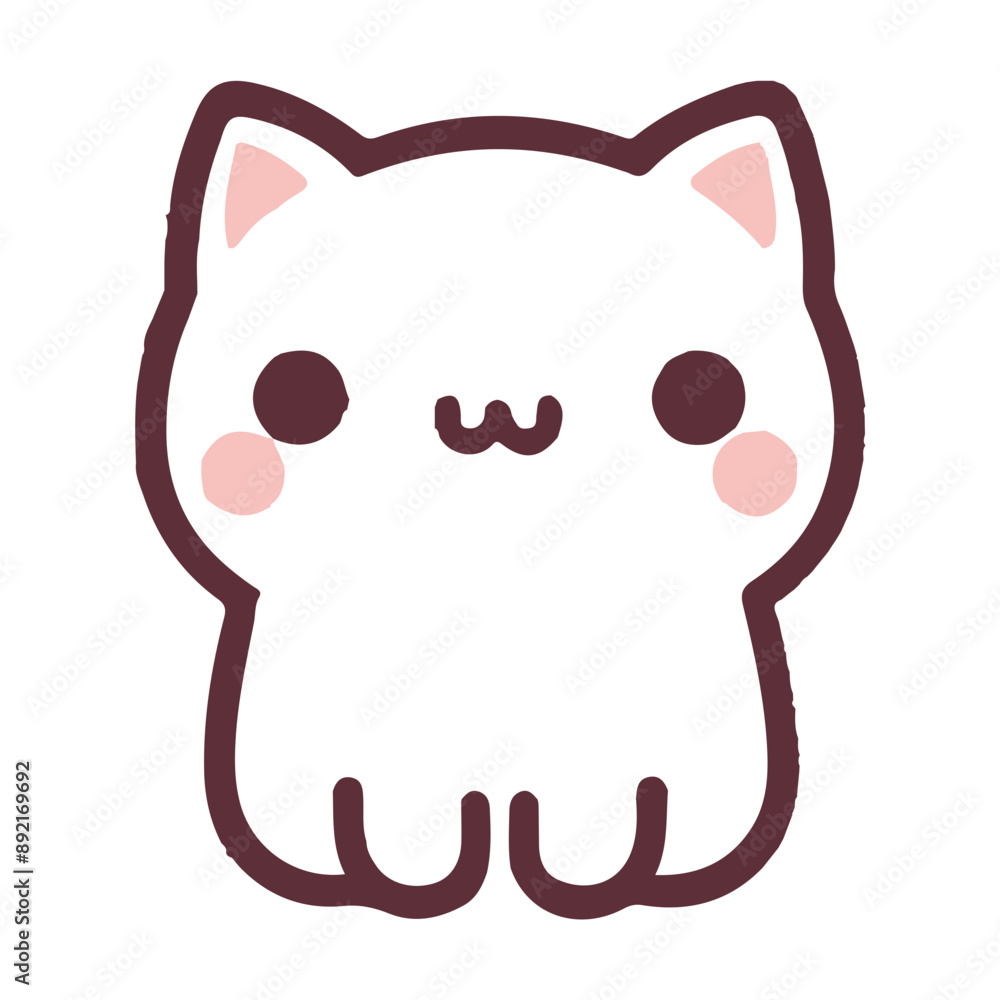 cute cat sticker vector illustration cute cat sticker vector illustration