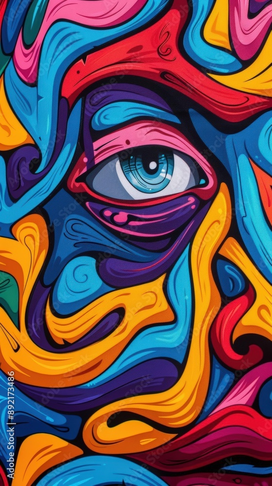 A Close-up Shot of a Abstract group of individuals with radiant color palettes A Close-up Shot of a Abstract group of individuals with radiant color palettes