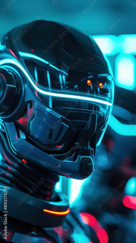 A Close-up Shot of a Futuristic group of individuals with vibrant textures A Close-up Shot of a Futuristic group of individuals with vibrant textures