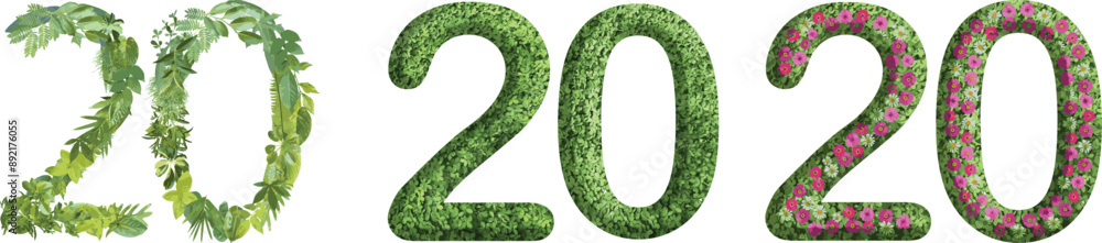 20, design made from green grass, leaves and flower, .suitable for birthday, anniversary and memorial day templates, go green concept
20, design made from green grass, leaves and flower, .suitable for birthday, anniversary and memorial day templates, go green concept