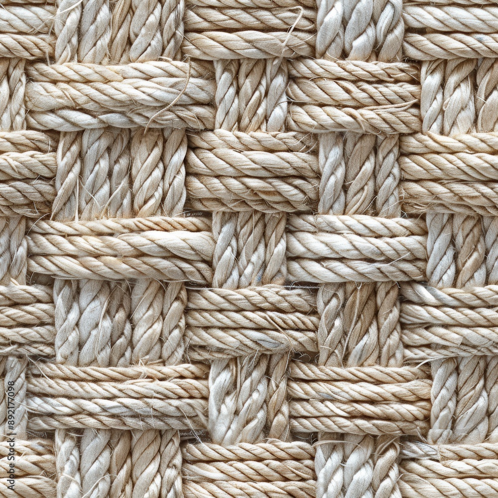 A pattern of ropes, with some of them being white and others being brown. The ropes are woven together in a way that creates a visually interesting and textured design. Scene is one of warmth A pattern of ropes, with some of them being white and others being brown. The ropes are woven together in a way that creates a visually interesting and textured design. Scene is one of warmth
