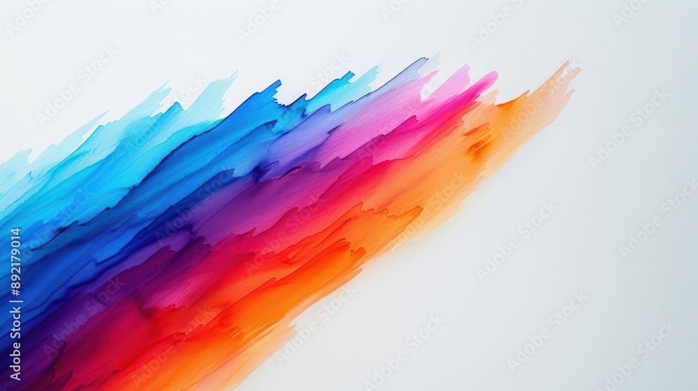 Fototapeta premium A Close-up Shot Abstract Watercolor Silhouettes of Watercolor business silhouettes, vibrant overlapping hues
