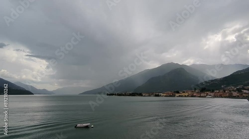 A strong thunderstorm over Lake Como