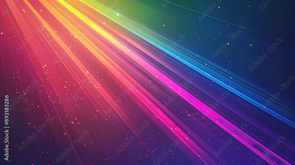 Obraz premium Abstract background with colorful glowing lines