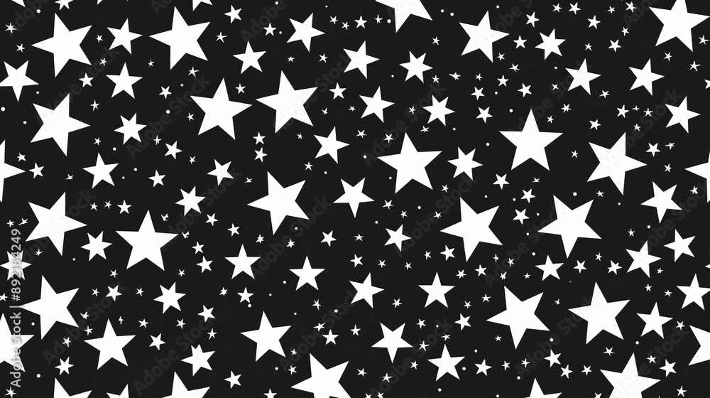 White Stars On Black Background White Stars On Black Background
