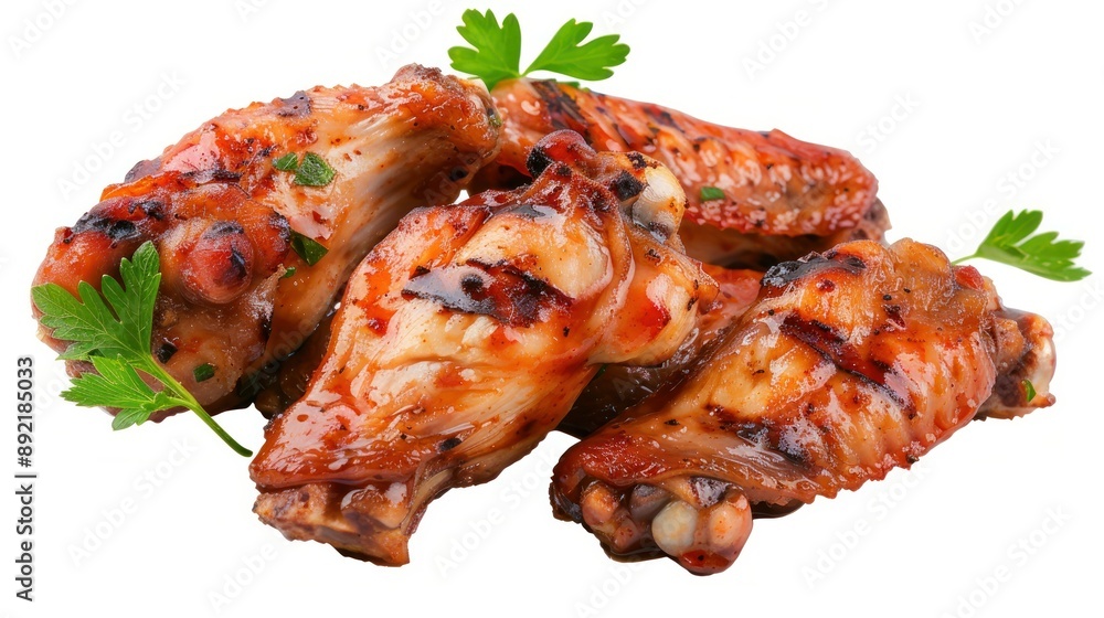 Grilled chicken wings transparent picture, Grilled chicken wings transparent picture,