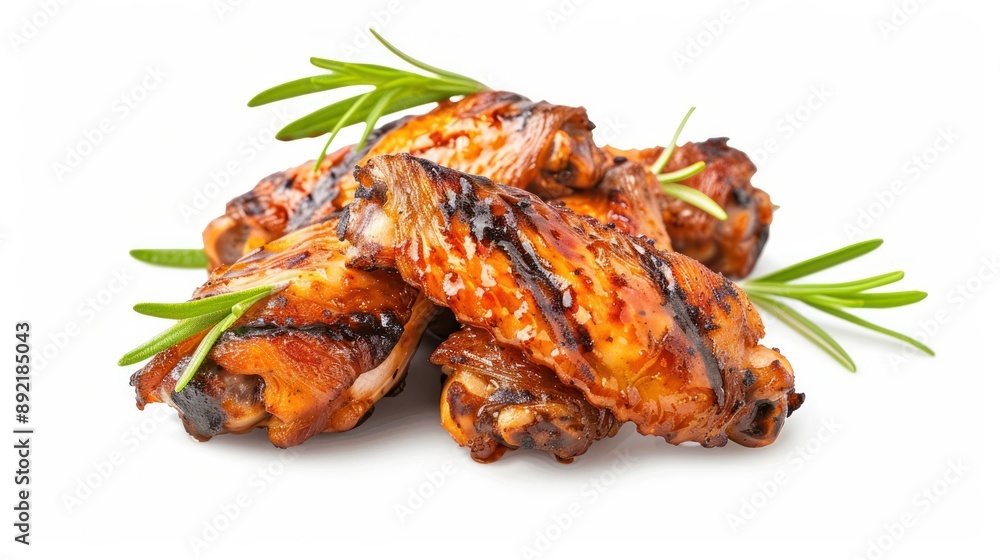 Grilled chicken wings transparent picture, Grilled chicken wings transparent picture,