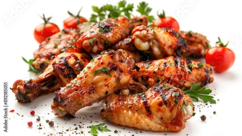 Grilled chicken wings transparent picture,