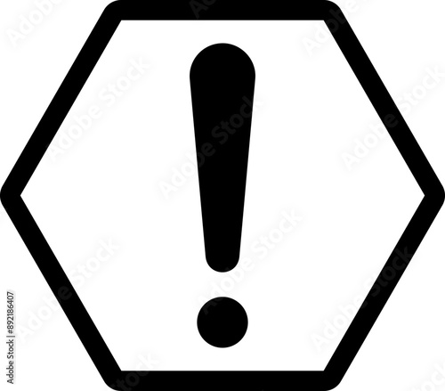 exclamation mark hexagon icon
