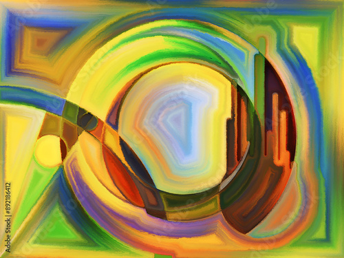 Obraz na płótnie Fragmented Composition w salonie