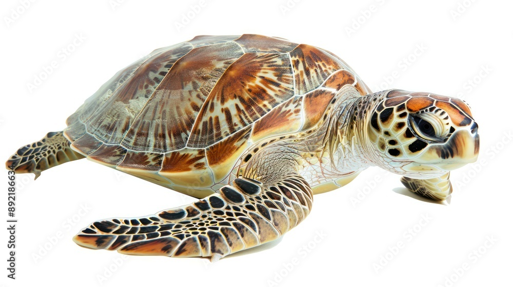 Obraz premium isolated sea turtle on white background highresolution nature photography