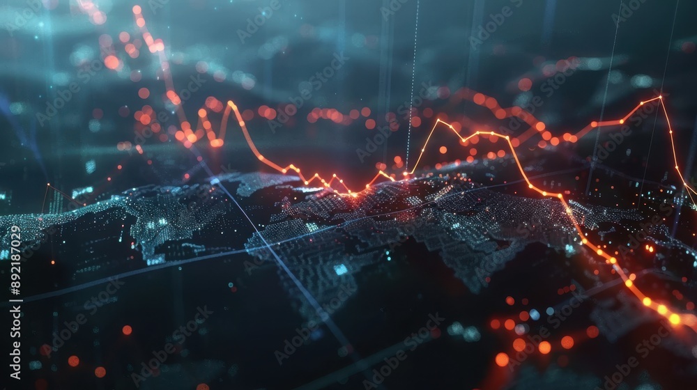 Sleek design animated line chart, dynamic effects, realistic, studio lighting Sleek design animated line chart, dynamic effects, realistic, studio lighting