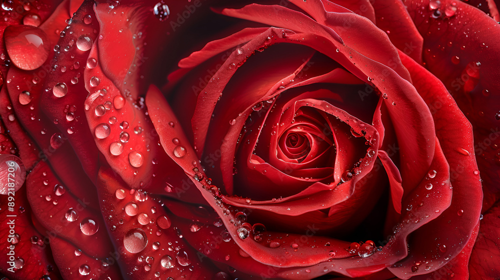 closeup on rose flower with bokeh background, red roses with green leaves closeup on rose flower with bokeh background, red roses with green leaves