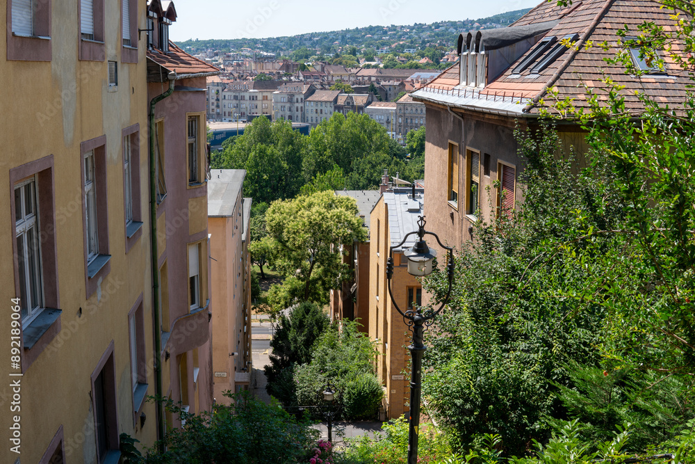 Widok na uliczki w Budapeszcie