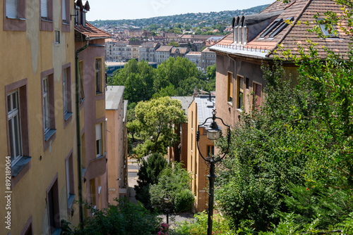 Obraz na płótnie Widok na uliczki w Budapeszcie w salonie