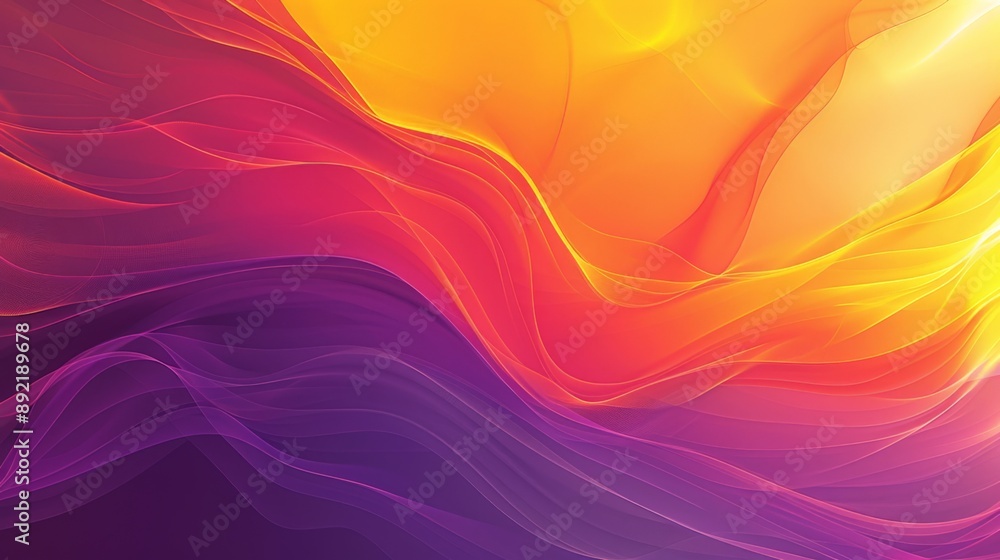 A vibrant abstract design featuring a dynamic gradient transition from deep purple and pink to bright orange and yellow, creating a flowing, wave-like pattern. A vibrant abstract design featuring a dynamic gradient transition from deep purple and pink to bright orange and yellow, creating a flowing, wave-like pattern.