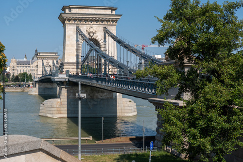 Obraz na płótnie Most łańcuchowy w Budapeszcie w salonie