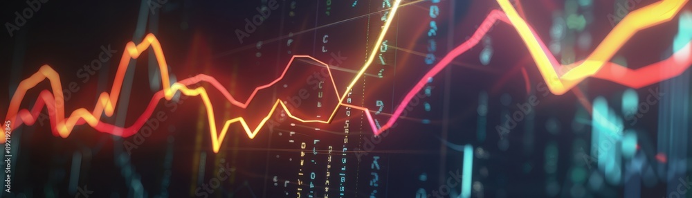 Animated line chart with dynamic effects, sleek design, realistic, studio lighting Animated line chart with dynamic effects, sleek design, realistic, studio lighting