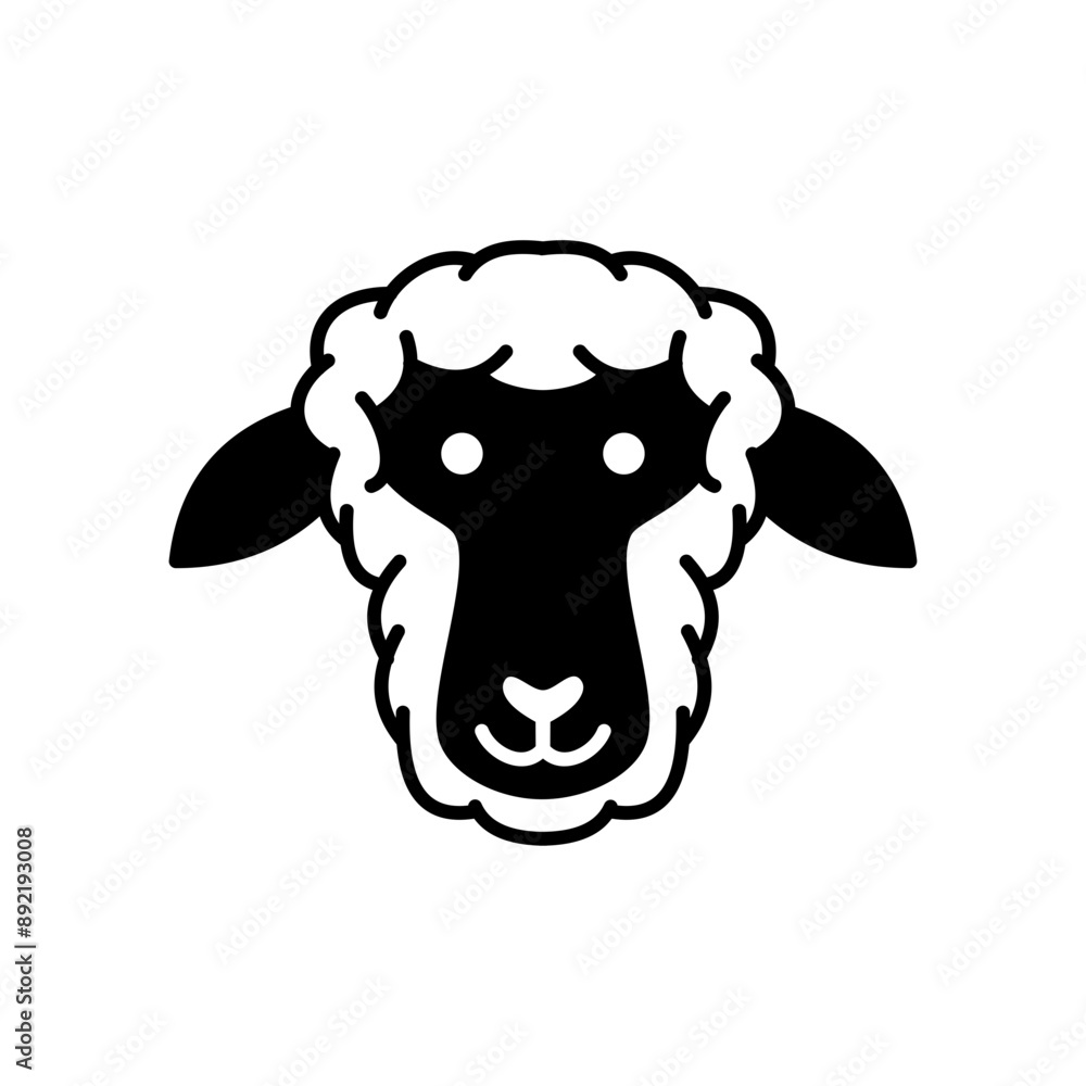 cute and simple vector sheep head logo cute and simple vector sheep head logo