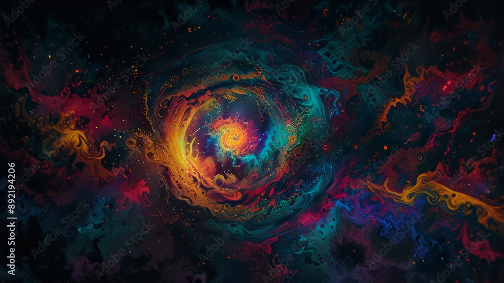 The multicolored substance of the universe in the form of a ball. The multicolored substance of the universe in the form of a ball.