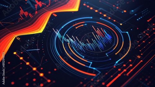 Studiolit radar chart, bold lines, contrasting colors, realistic style
