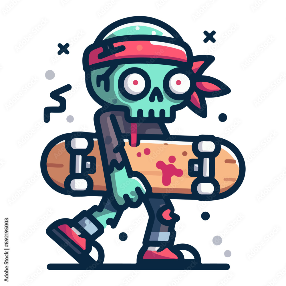zombie playing skateboard zombie playing skateboard
