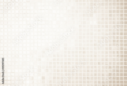 White and Cream ceramic tile wall texture and seamless background. High resolution photo.