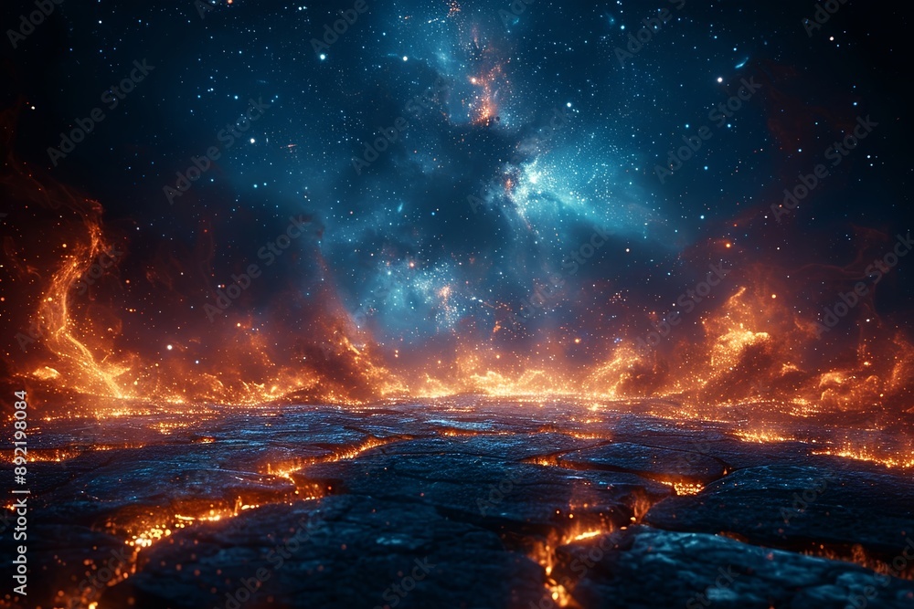 Naklejka premium Mystische Weiten des grünen Nebels