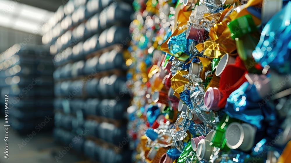 Obraz premium Circular economy waste recycling facility