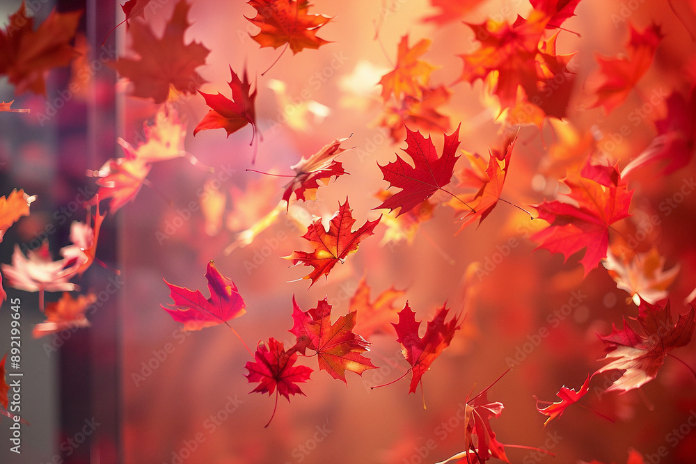 Enchanting Autumn Leaves With Light Streaks: Nature'S Symphony For Seasonal Advertising Or Wellness Retreat Promotions Enchanting Autumn Leaves With Light Streaks: Nature'S Symphony For Seasonal Advertising Or Wellness Retreat Promotions