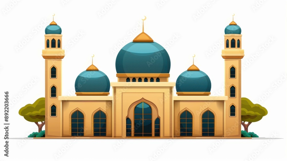 Stunning 3D relief wallpaper featuring a beautiful mosque, perfect for enhancing any wall with artistic elegance. Stunning 3D relief wallpaper featuring a beautiful mosque, perfect for enhancing any wall with artistic elegance.