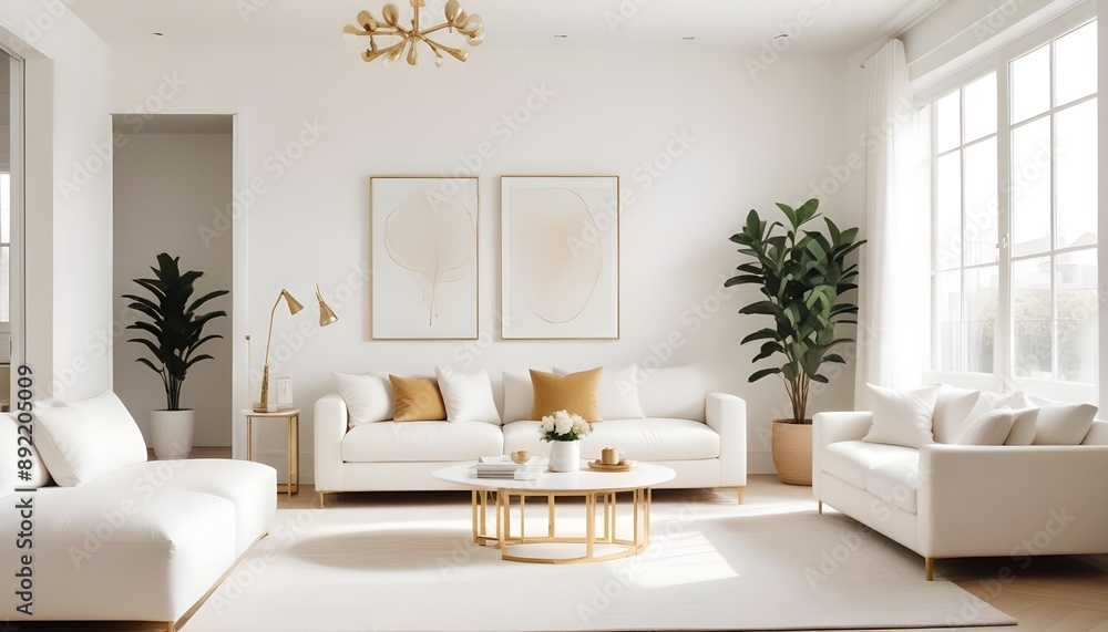 Photo interior modern design room 3d illustration Photo interior modern design room 3d illustration