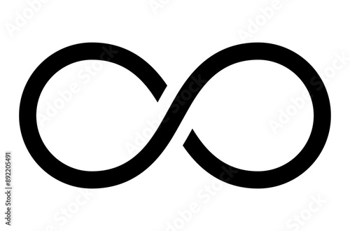Infinity symbol on white background