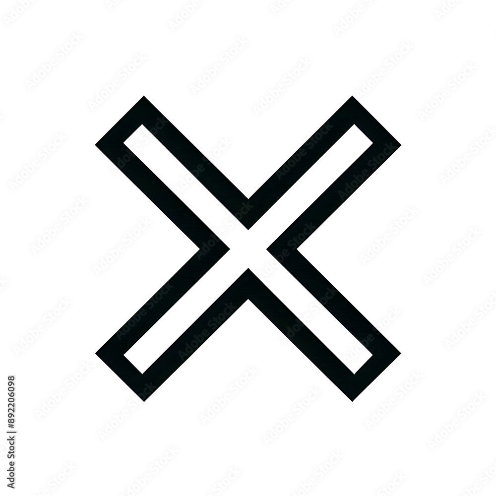 Obraz premium 단순 X자 아이콘