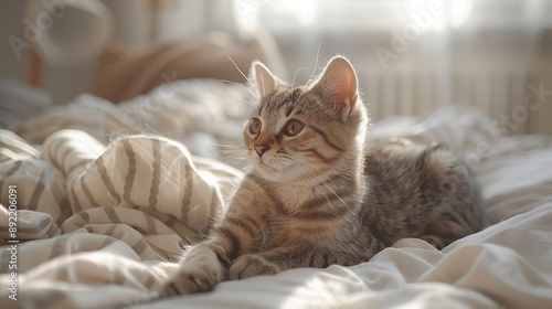 Wallpaper Mural cute cat in bed room Torontodigital.ca