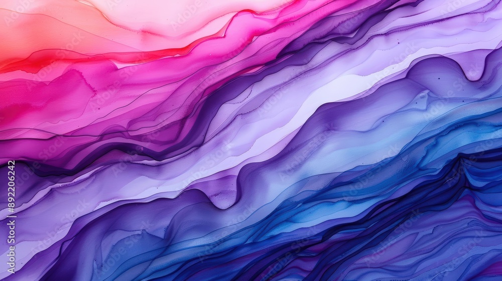 A Close-up Shot Abstract Watercolor Silhouettes of Watercolor business silhouettes, vibrant overlapping hues