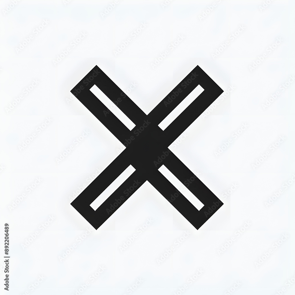 Obraz premium 단순 X자 아이콘