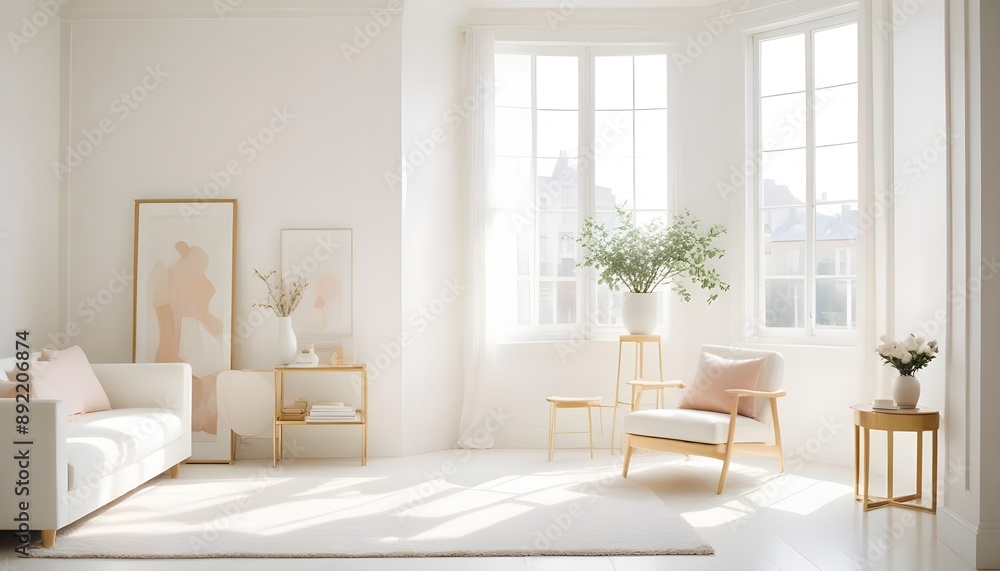 Photo interior modern design room 3d illustration Photo interior modern design room 3d illustration