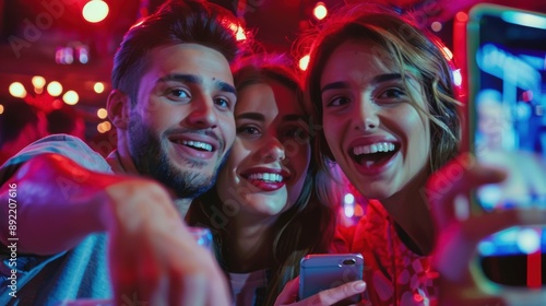 A group of friends taking a selfie together