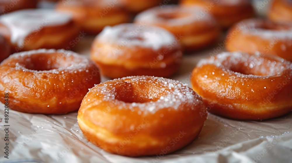Recently baked jelly the doughnuts