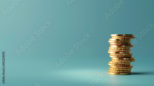 Gold coins stacked to show financial growth