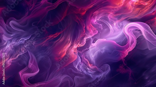 A digital art background with swirling purple and pink patterns, evoking a sense of energy and fluidity
