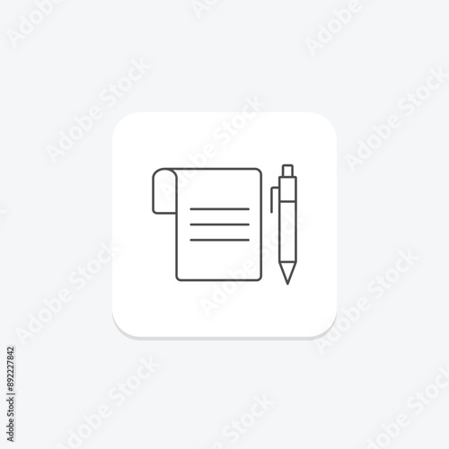 Trade Association thinline icon , vector, pixel perfect, illustrator file