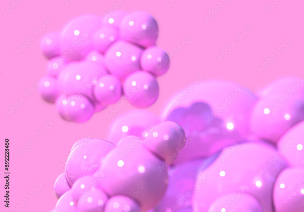 pink 3d bubble abstract background render pink 3d bubble abstract background render
