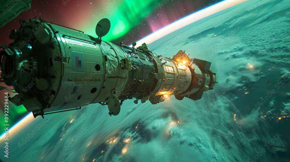 Aurora borealis from space Aurora borealis from space