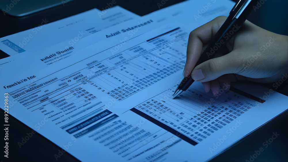 Analyst working with data report, businessman analyzing charts, ai generated Analyst working with data report, businessman analyzing charts, ai generated