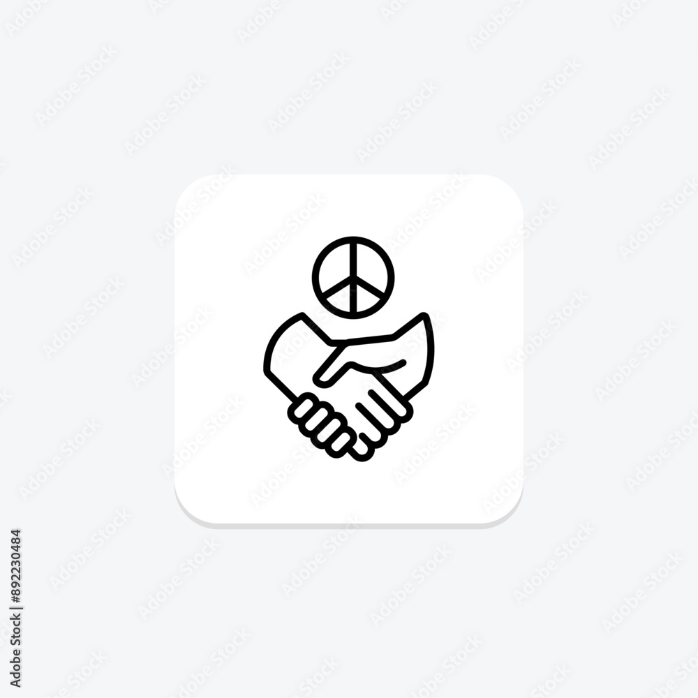 Peacekeeping line icon , vector, pixel perfect, illustrator file Peacekeeping line icon , vector, pixel perfect, illustrator file