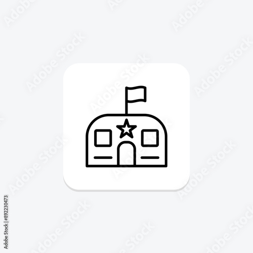 Armistice line icon , vector, pixel perfect, illustrator file